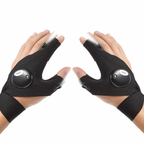 Victory Elite LED flashlight gloves, multifunctional gloves with built-in LED lights for hands-free illumination and versatile use.