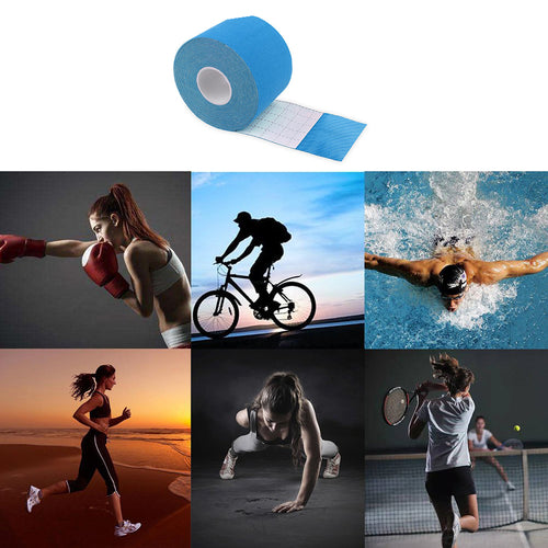 Victory Elite athletic tape for pain relief and injury recovery, showing the flexible, adhesive sports tape on a sports injury.