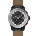 Victory Elite Otto Chrono Silver Black Nato watch with stainless steel case and black NATO strap, showing the dial and chronograph features.