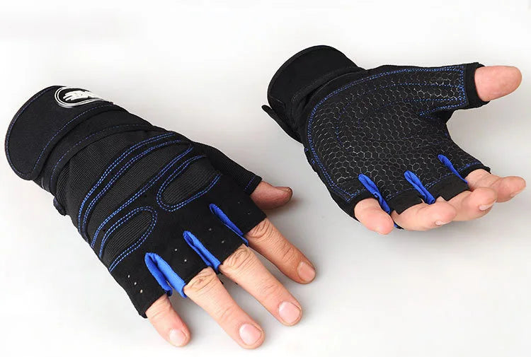 Victory Elite gym gloves for men and women, shockproof weight lifting and cycling gloves with wrist support for fitness training.