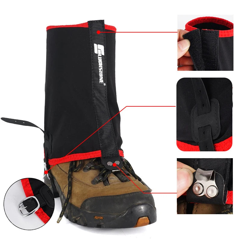 Victory Elite trail running and hiking gaiters, low ankle outdoor gaiters with elastic for camping and trekking on snowy or rugged terrain.