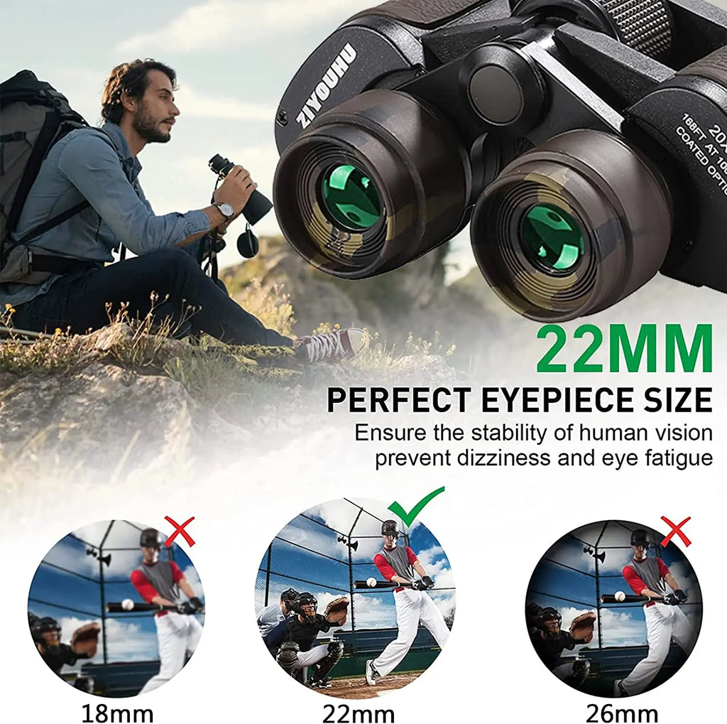 Victory Elite 20x50 waterproof binoculars with high-definition optics, ideal for low-light night vision, hunting, and stargazing.