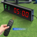 Victory Elite gym timer with clear LED display, wall-mounted interval clock, countdown and stopwatch for Crossfit workouts.