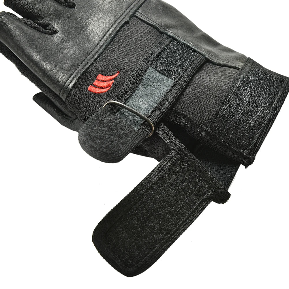 Victory Elite men's weightlifting gym gloves made of durable leather for fitness and sport training.