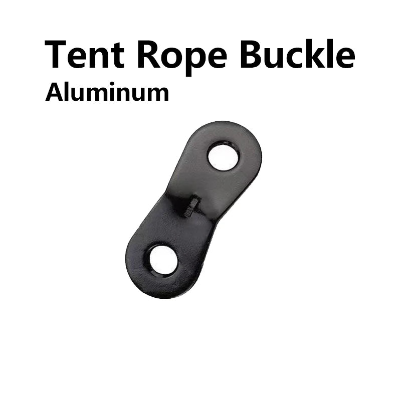 Set of 10 Victory Elite aluminum tent rope buckles for adjustable, windproof canopy tensioning and secure tent cord fastening.
