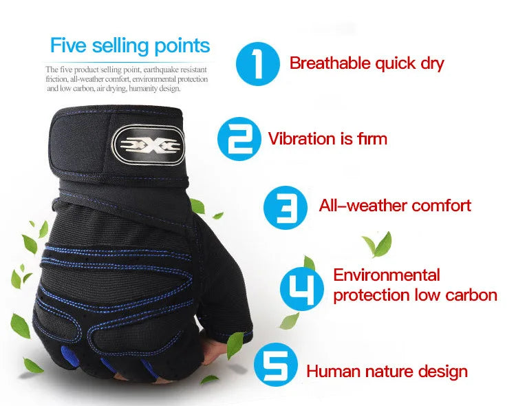 Victory Elite gym gloves for men and women, shockproof weightlifting and fitness gloves with wrist support for bodybuilding and cycling.