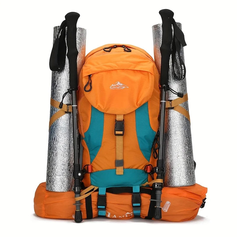 Victory Elite outdoor sports backpack for men, hiking daypack with multiple compartments, ideal for camping, travel, and mountaineering.