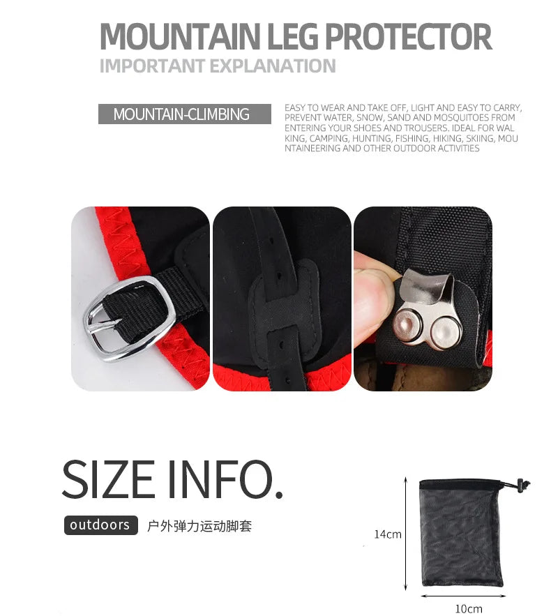 Victory Elite trail running gaiters for hiking and camping, low snow ankle gaiters with elastic for outdoor trekking and hiking boots