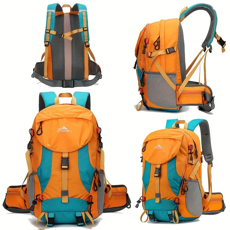 Victory Elite outdoor sports backpack for men, hiking daypack with multiple compartments, ideal for camping, travel, and mountaineering.