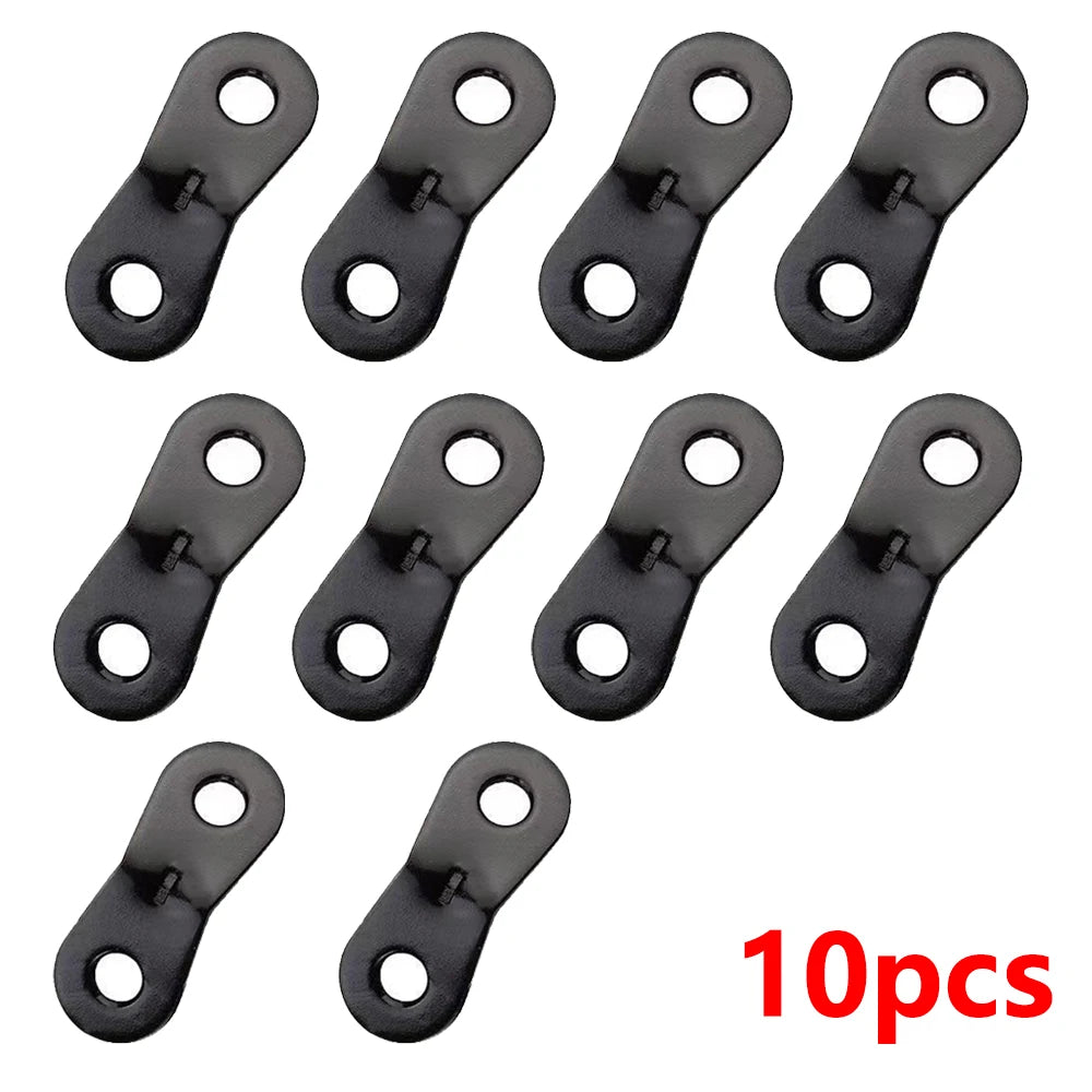 Set of 10 aluminum tent rope buckles from Victory Elite, adjustable sliding cord buckles for windproof canopy and tent tension.