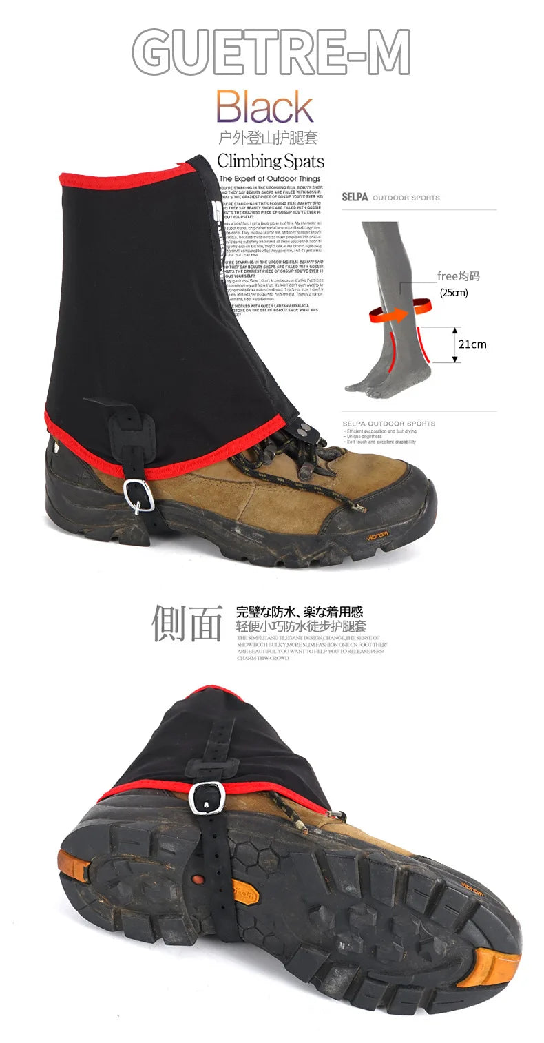 Victory Elite trail running gaiters, low snow hiking ankle gaiters for outdoor hiking and trekking with elastic for hiking boots.