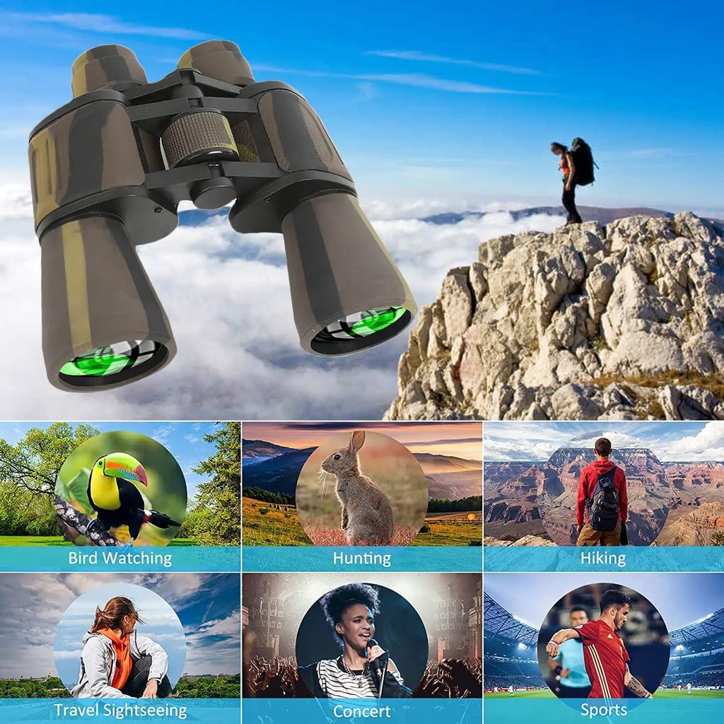 Victory Elite 20x50 waterproof night vision binoculars with high-definition optics, ideal for travel, hunting, and stargazing.