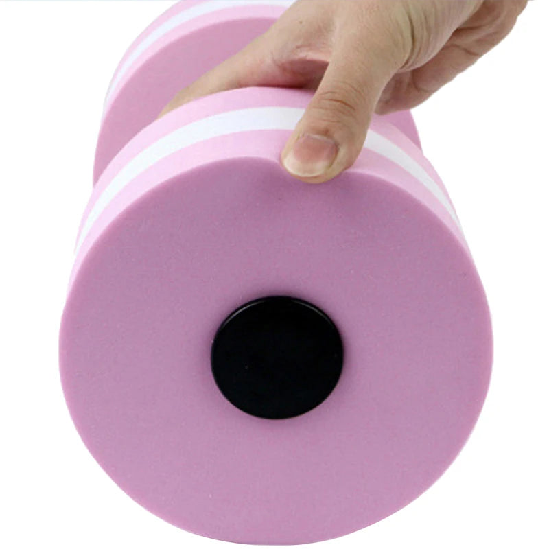 Victory Elite floating swim gym dumbbell water weight for aqua aerobics, made of EVA foam, used in pool water exercises