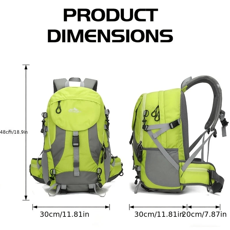 Victory Elite outdoor sports backpack for men, hiking daypack with multiple compartments, ideal for travel, camping, and mountaineering.