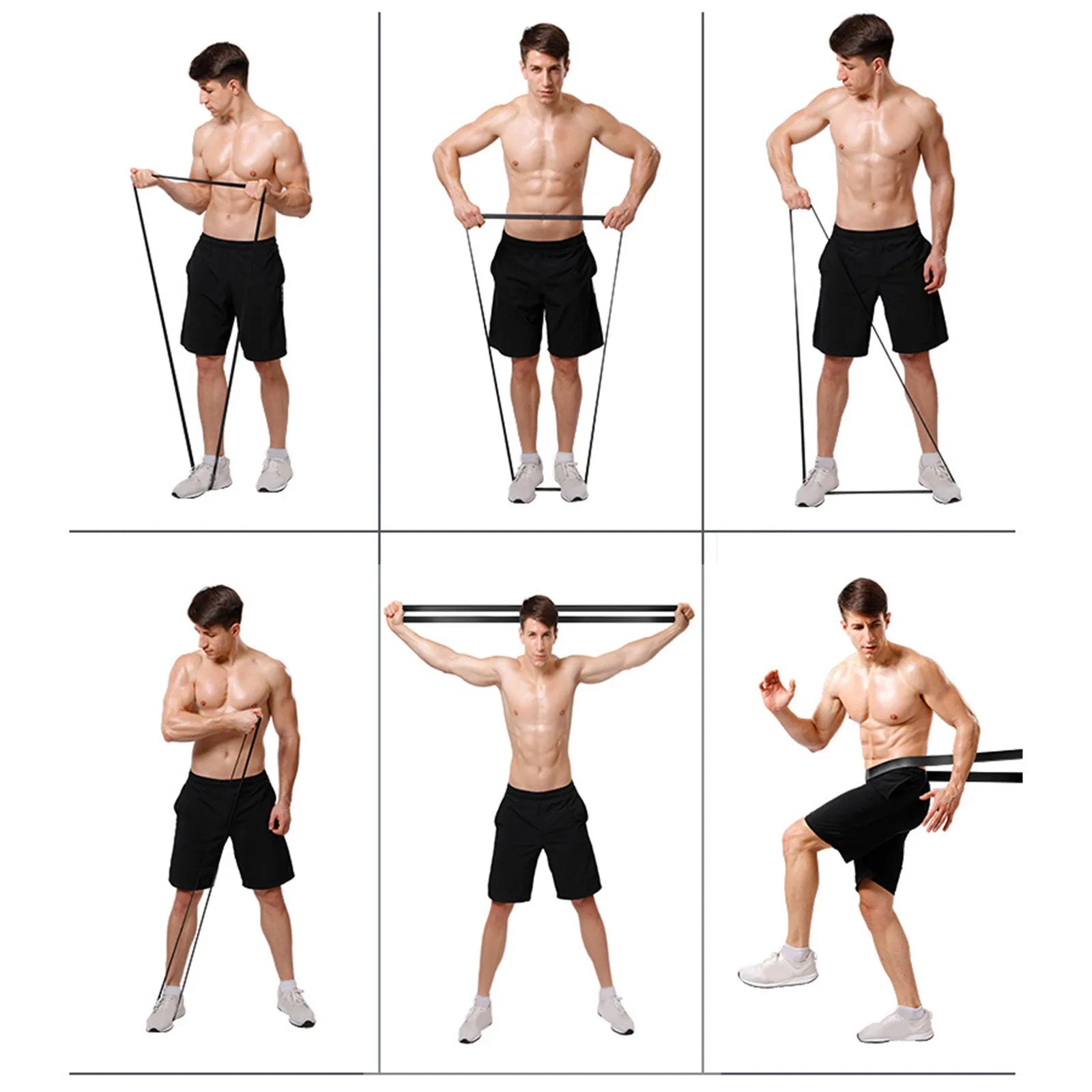 Victory Elite resistance bands exercise elastic workout rubber loop for strength training and gym fitness, unisex gym equipment.