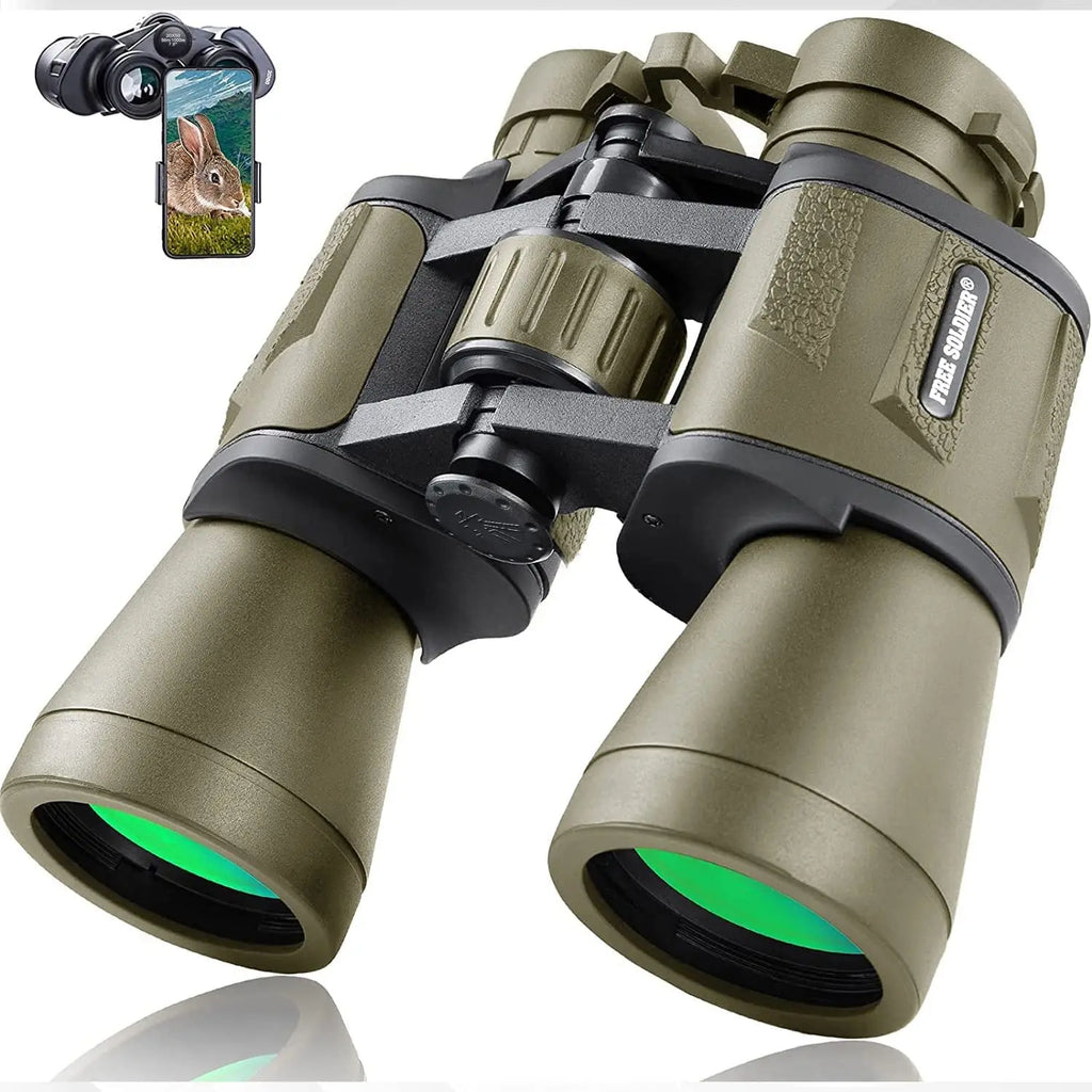 Victory Elite 20x50 waterproof binoculars with high-definition low-light night vision for travel, hunting, and stargazing.