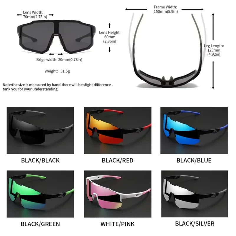 Victory Elite outdoor cycling sports glasses with high-definition lenses, UV protection, ideal for hiking and running.