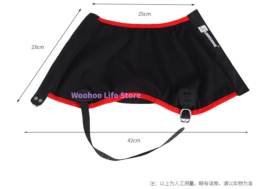 Victory Elite trail running gaiters in black, low snow hiking ankle gaiters with elastic for outdoor hiking and camping.