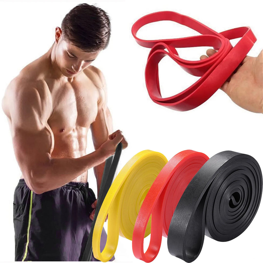 Victory Elite resistance band, elastic workout rubber loop for strength training and gym fitness exercises.