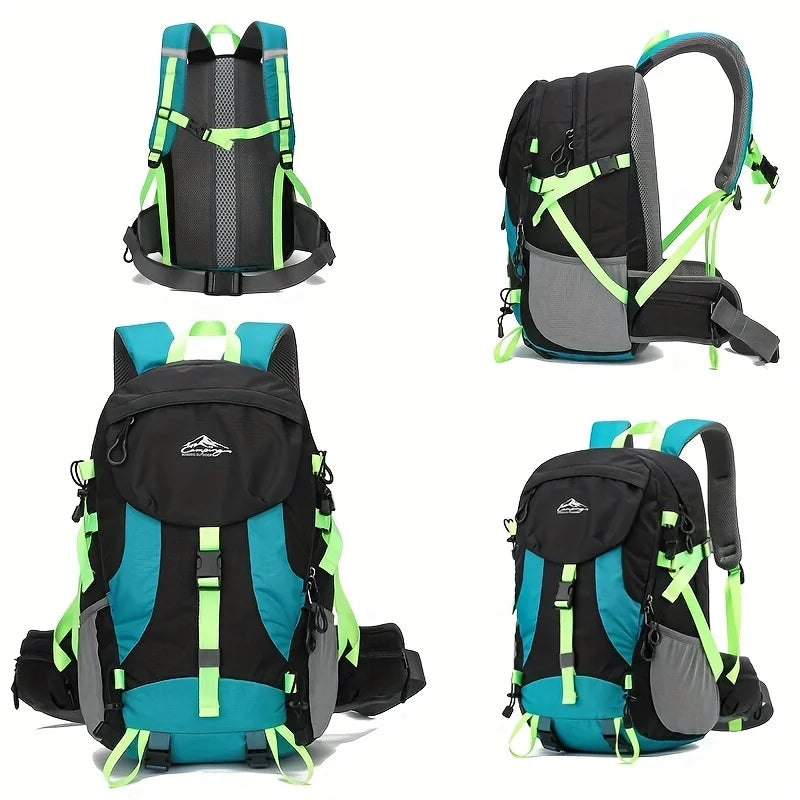 Victory Elite outdoor sports backpack for men, hiking and camping daypack, casual travel and mountaineering bag with multiple compartments.