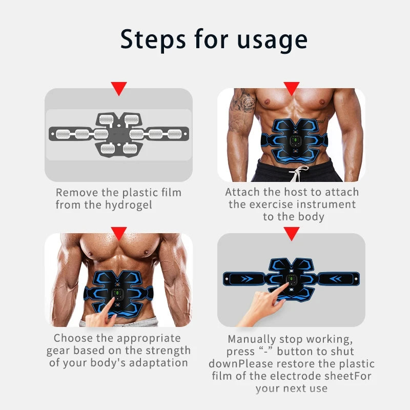 Victory Elite electric abdominal muscle stimulator EMS trainer belt with rechargeable body massage and muscle training features.