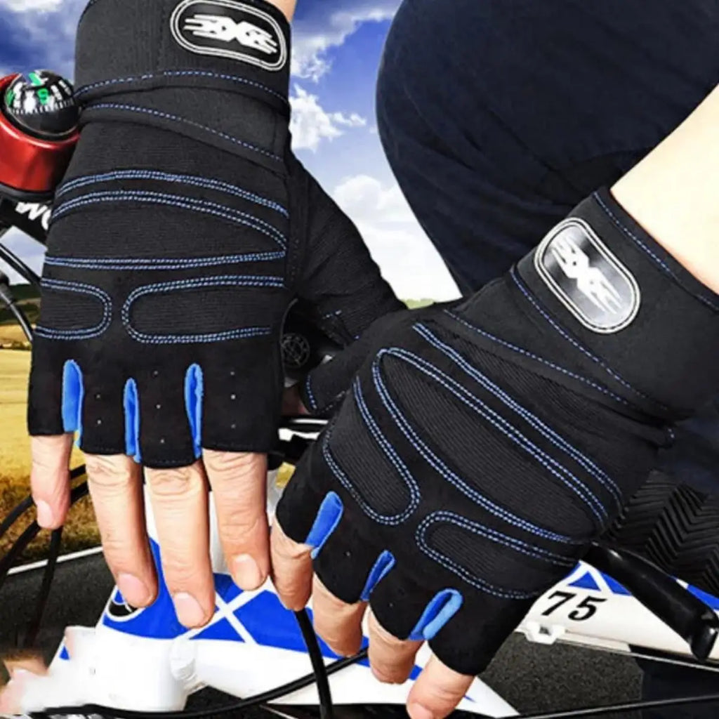 Victory Elite gym gloves for men and women, shockproof weight lifting and cycling gloves with wrist support and comfortable fit.