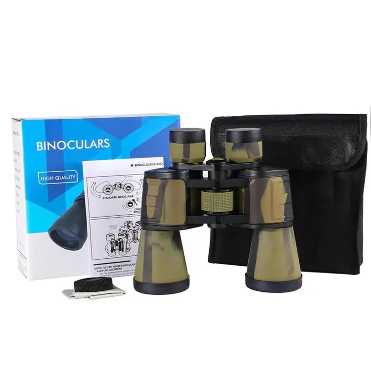 Victory Elite 20x50 waterproof high-definition binoculars with low-light night vision, ideal for travel, hunting, and stargazing.