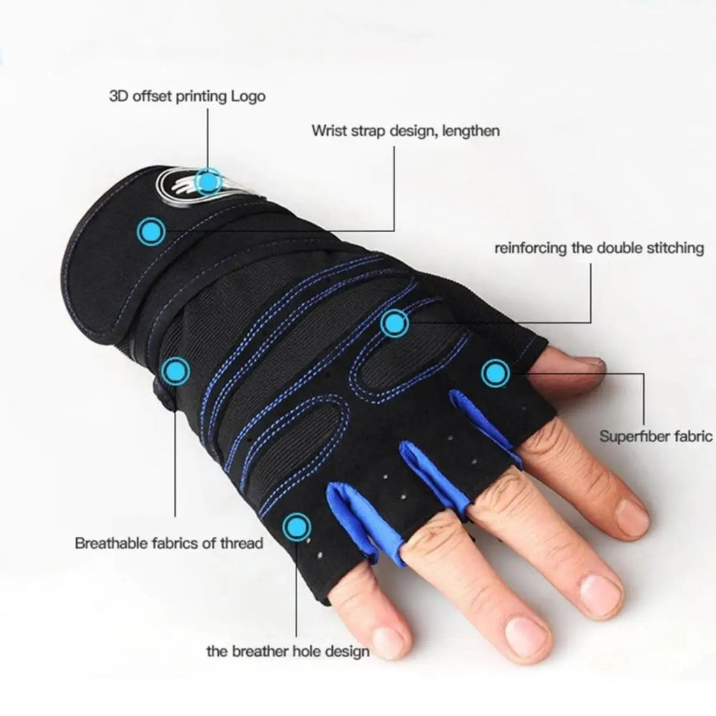 Victory Elite gym gloves for men and women, shockproof weightlifting and cycling gloves with wrist support for fitness training.