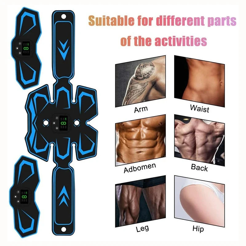 Victory Elite electric abdominal muscle stimulator belt for body massage and muscle training, rechargeable EMS fitness massager.