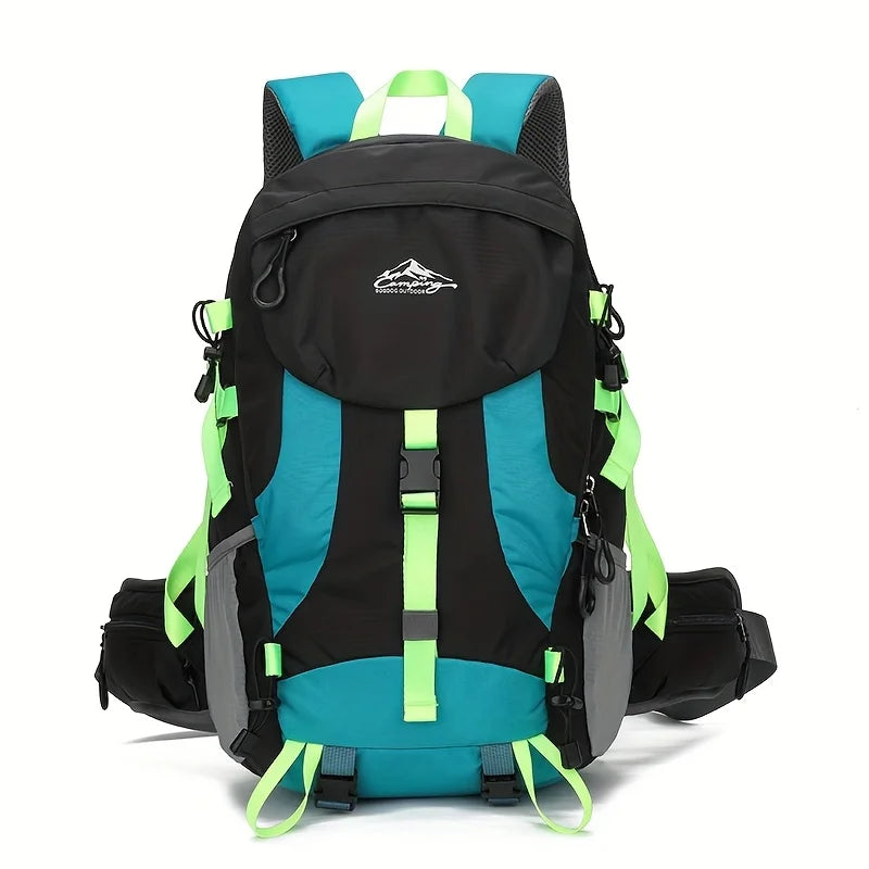 Victory Elite outdoor sports backpack for men, hiking daypack with multiple compartments, ideal for camping, travel, and mountaineering.