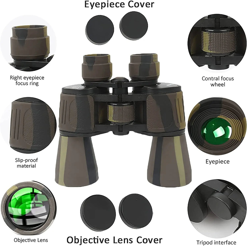 Victory Elite 20x50 waterproof binoculars with high-definition optics, ideal for night vision, travel, hunting, and stargazing.