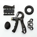 Victory Elite gym fitness adjustable hand grip set with multiple resistance levels, featuring ergonomic handles for strength training.