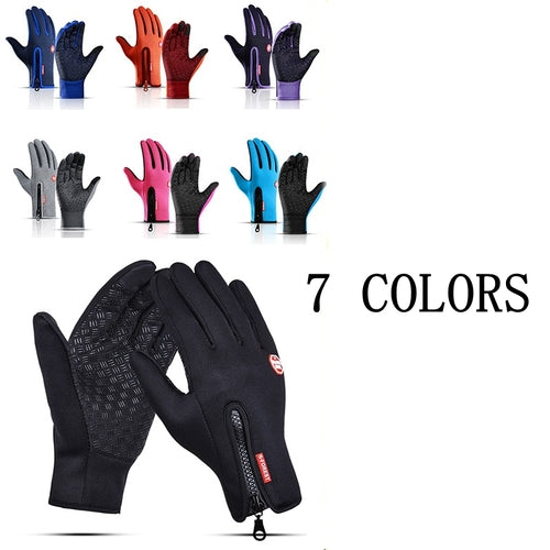 Victory Elite thermal cycling gloves with wrist support, touchscreen fingertips, designed for winter riding and cold weather protection.
