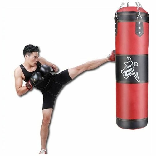 Victory Elite boxing trainer fitness punching bag set with heavy bag, gloves, and stand for boxing and training exercises.