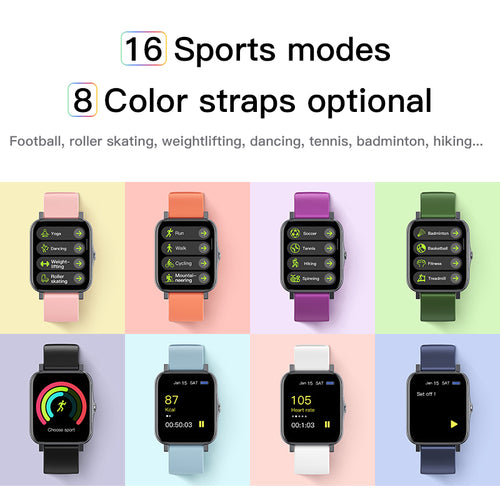 Victory Elite full screen IP68 waterproof ultra-thin smartwatch showing digital display with fitness tracking features