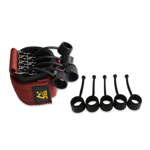 Victory Elite Finger Gripper Strength Trainer with hand yoga resistance band for improving grip strength and hand fitness.