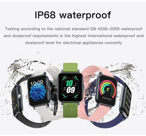 Victory Elite full screen waterproof smartwatch with ultra-thin design, showing a digital display and sleek black band.