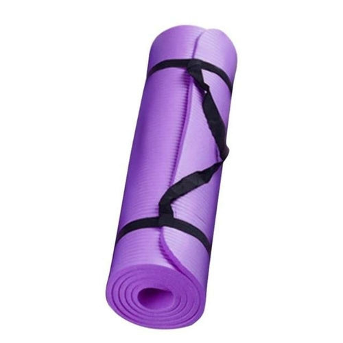Victory Elite large slip-resistant yoga fitness mat laid flat, showing its textured surface and ample size for yoga and exercise.