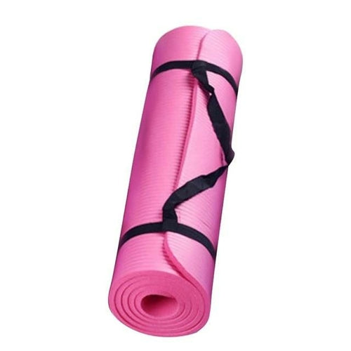 Victory Elite large slip yoga fitness mat rolled out, showing textured surface and ample size for comfortable practice.