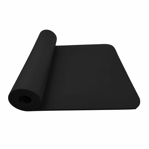 Victory Elite large size slip yoga fitness mat laid out flat, showing textured surface and ample cushioning for yoga practice.
